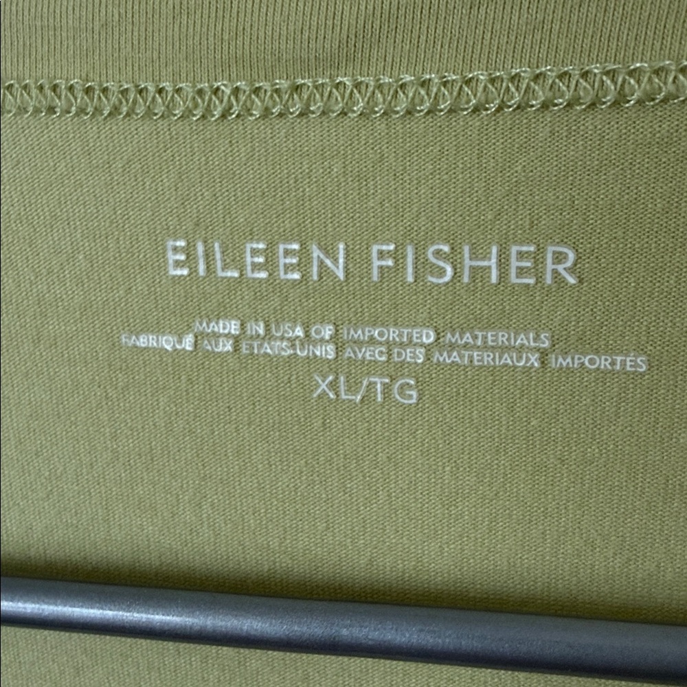 EILEEN FISHER Women's Lime Green Long Sleeve Top. - Picture 4 of 5